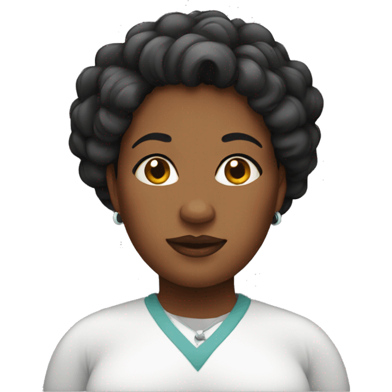 A fat black woman emoji