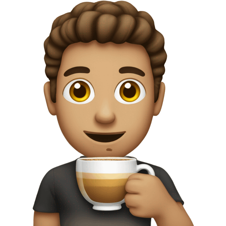 Me holding cappuchino  emoji