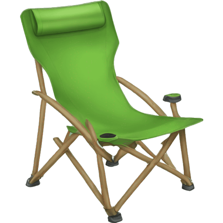 Green camping chair emoji