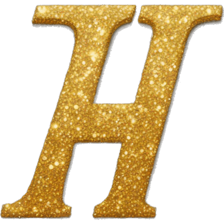 Glitter letter H emoji