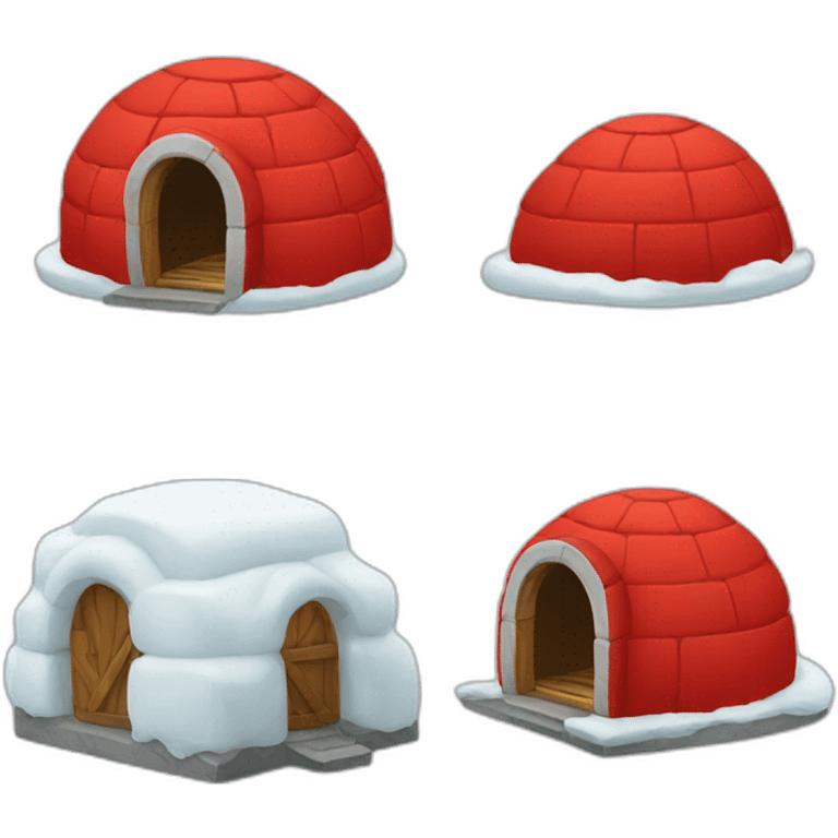 Red-igloo emoji