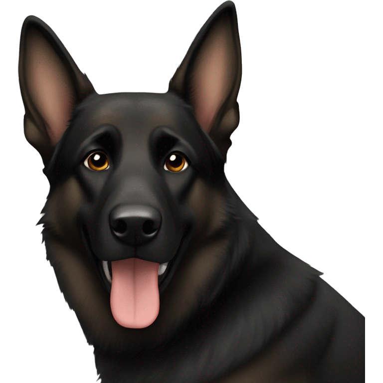 Mostly black German shepherd  emoji