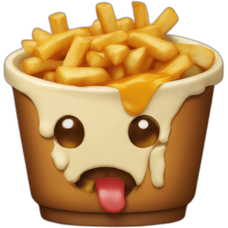 poutine qui mange une poutine emoji