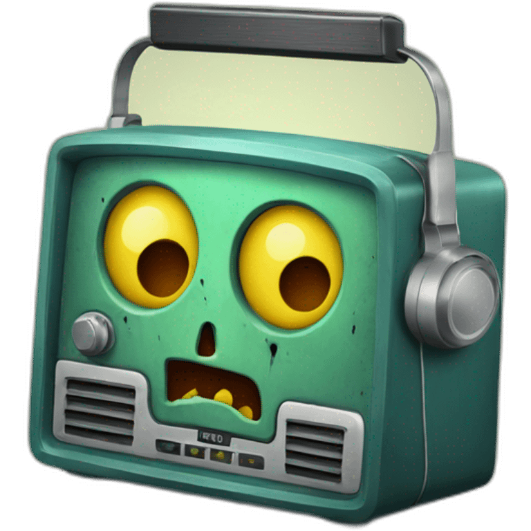 zombie retro radio emoji