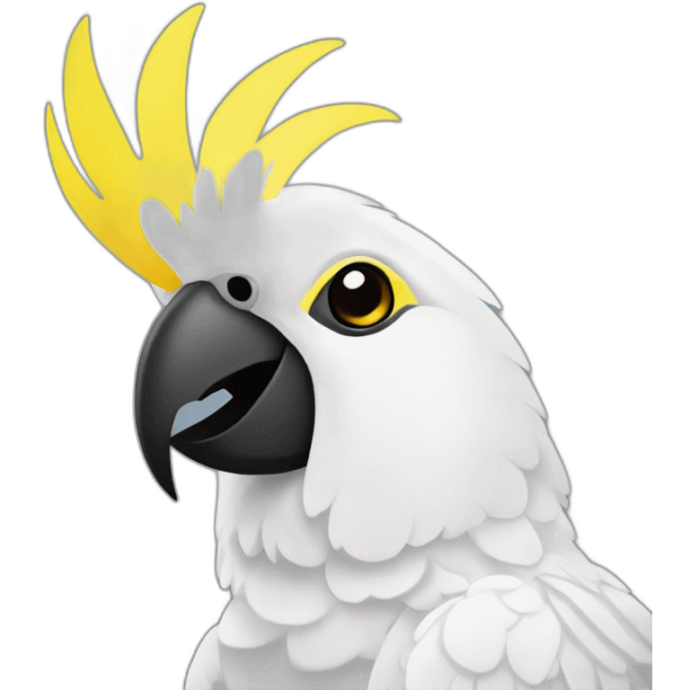 - parrot- cockatoo - black emoji