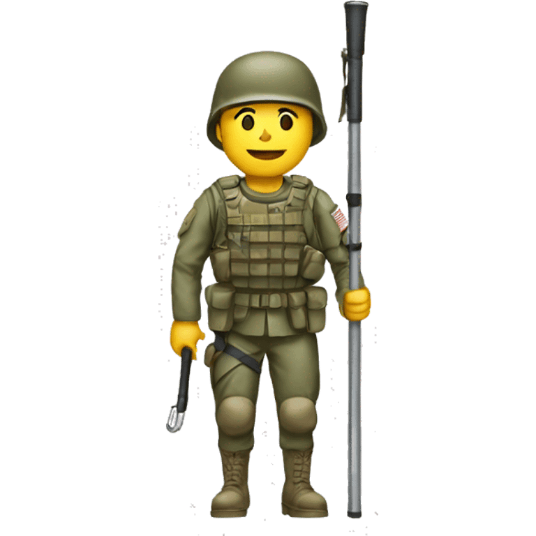 soldier with a crutch emoji