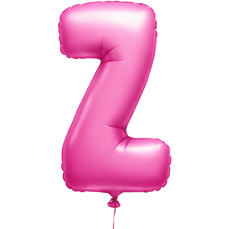 pink balloon shaped like number 1 emoji