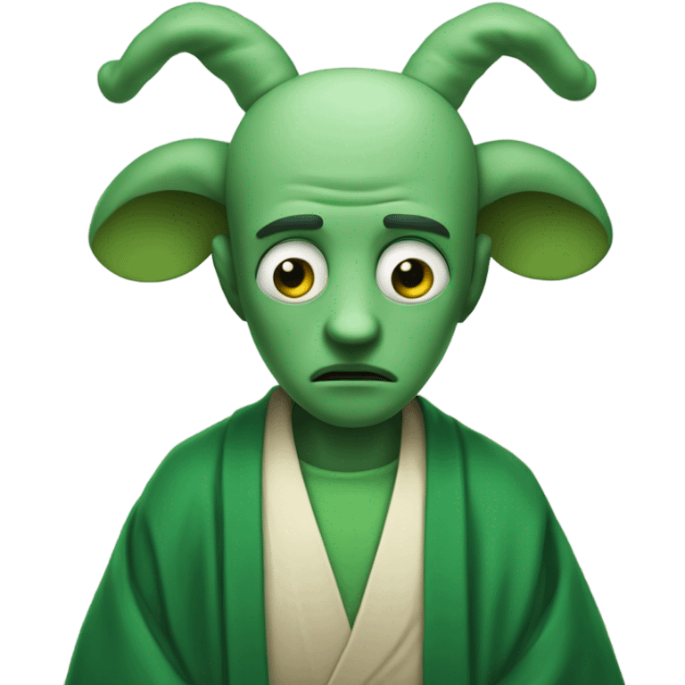 Sad baby Yoda  emoji