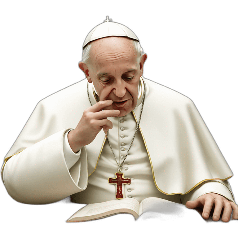 the pope innocently snorting lines emoji