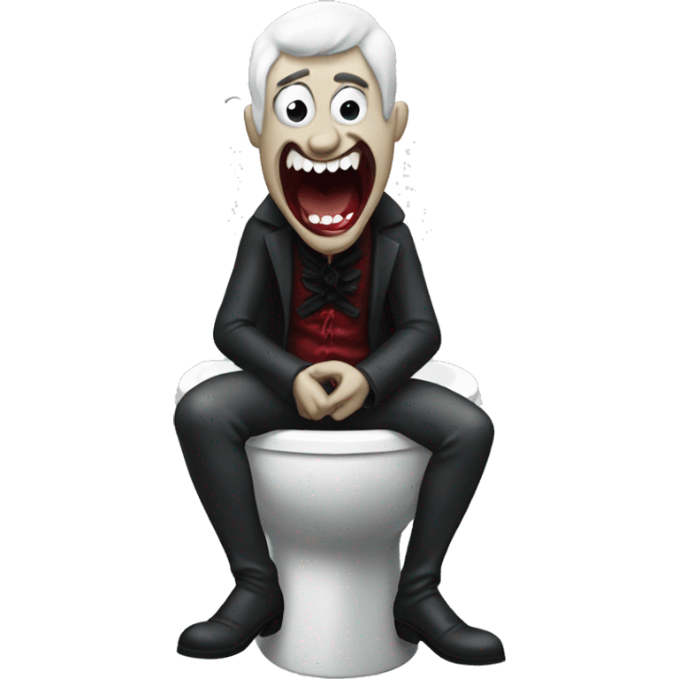 Vampire on toilet  emoji