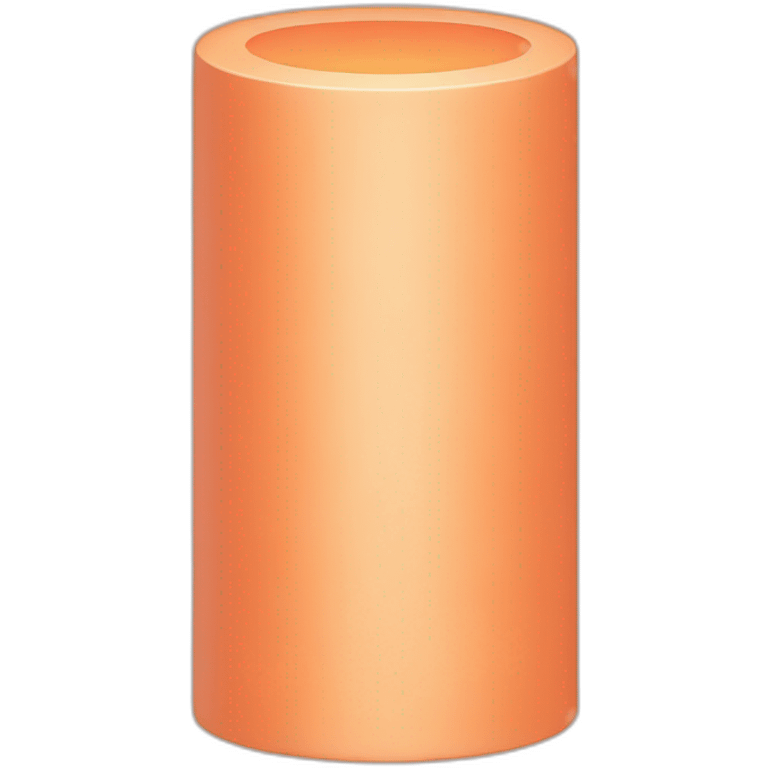 Peach colored cylinder with two circles emoji