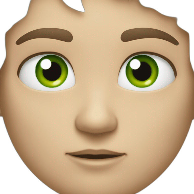 Yeux 👀 un droit et un vert l intérieur emoji