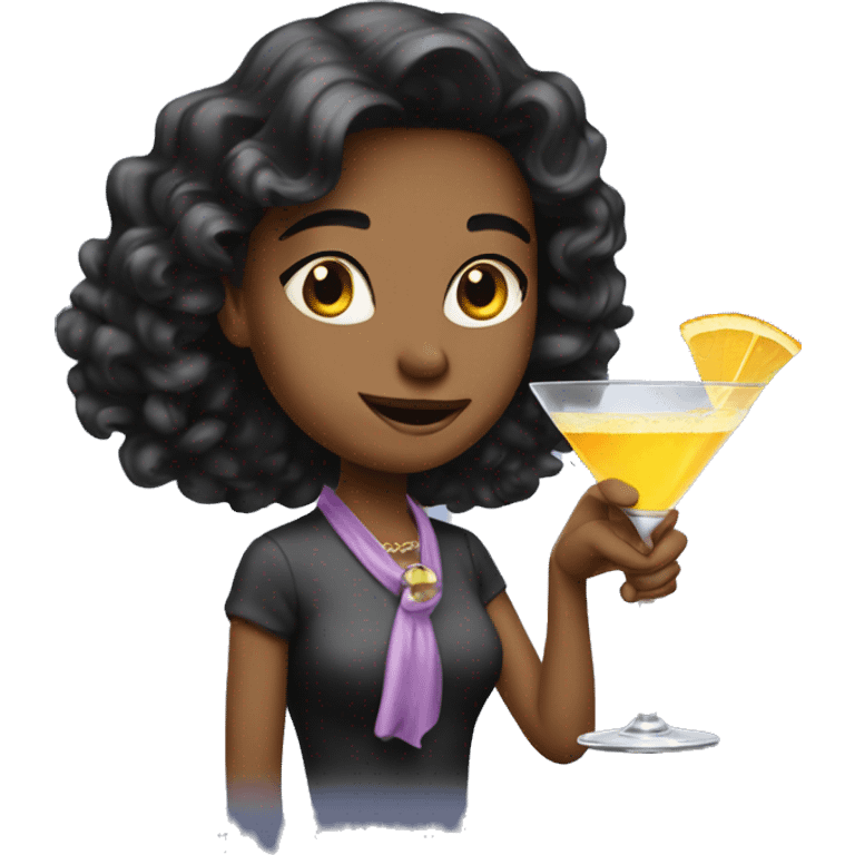 Cocktail hour girl funny emoji