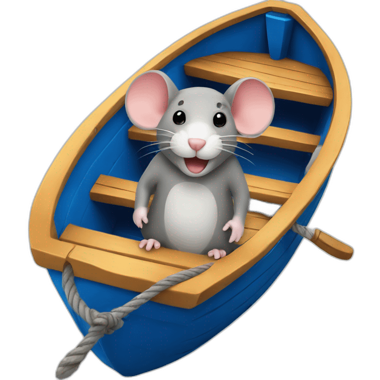 rat sur un bateau emoji