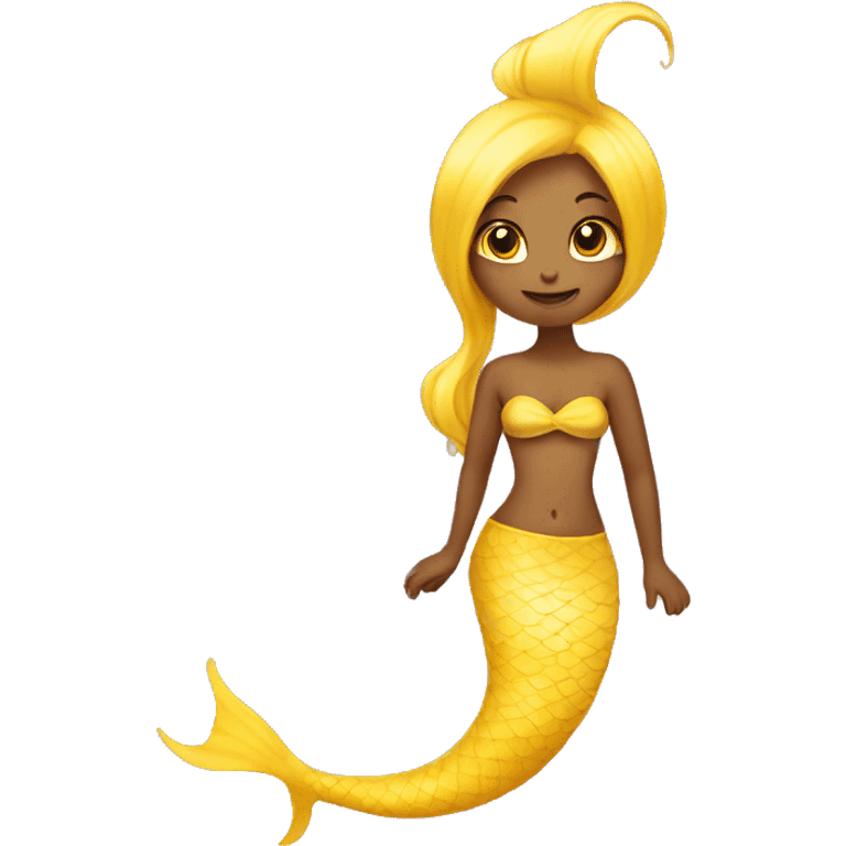 yellow mermaid with tail emoji