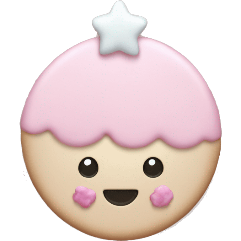 pale pink christmas cookie emoji