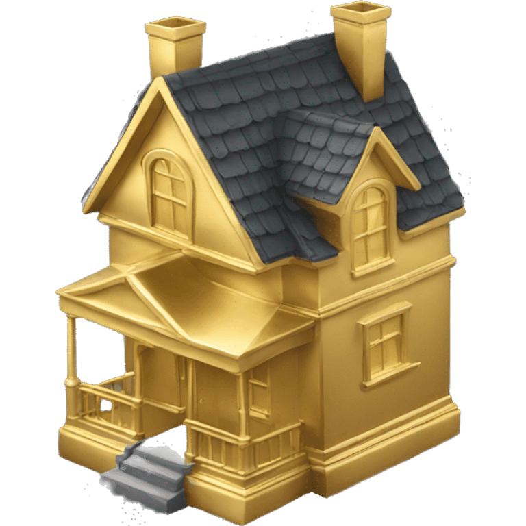 Solid gold house  emoji