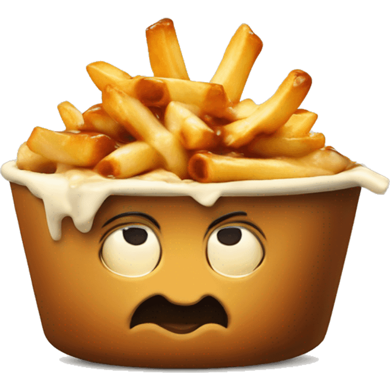 Poutine qui mange une poutine emoji