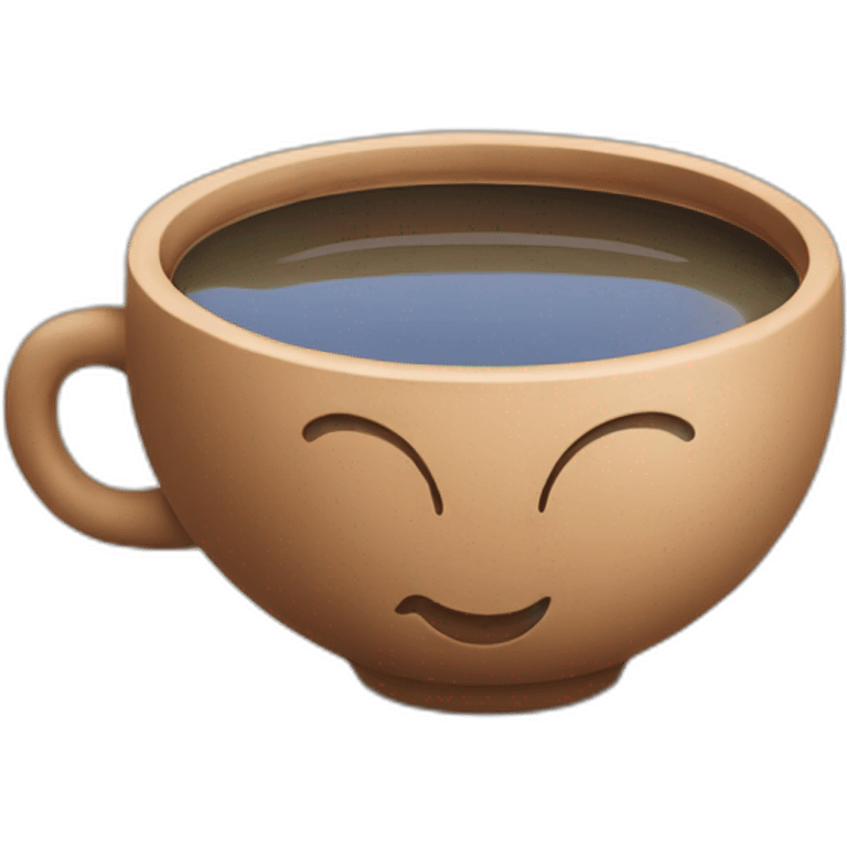 chinese tea in clay cup emoji