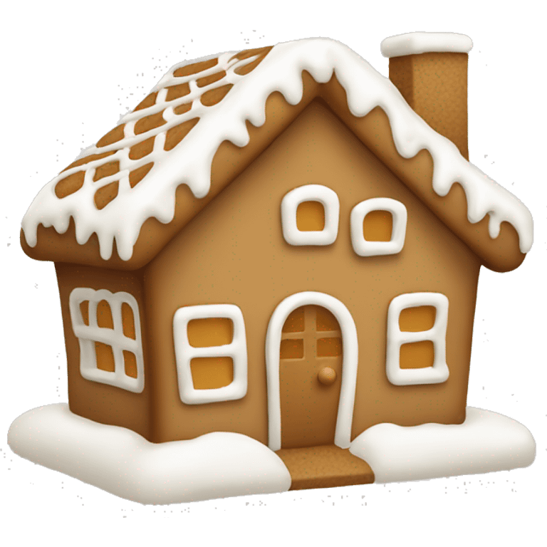 beige Christmas ginger bread house  emoji