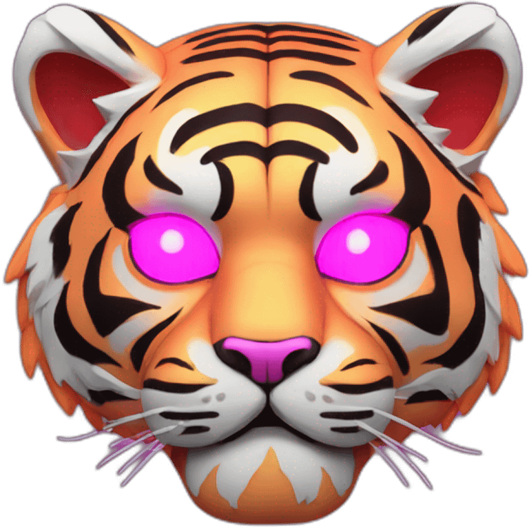 neon tiger Japanese mask emoji