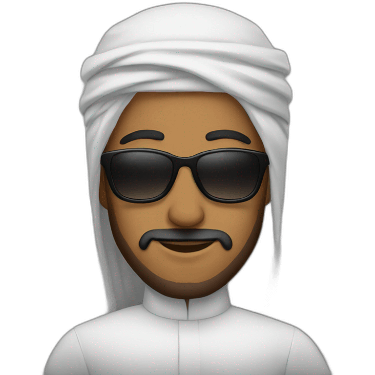 Muslim men with sunglasses emoji