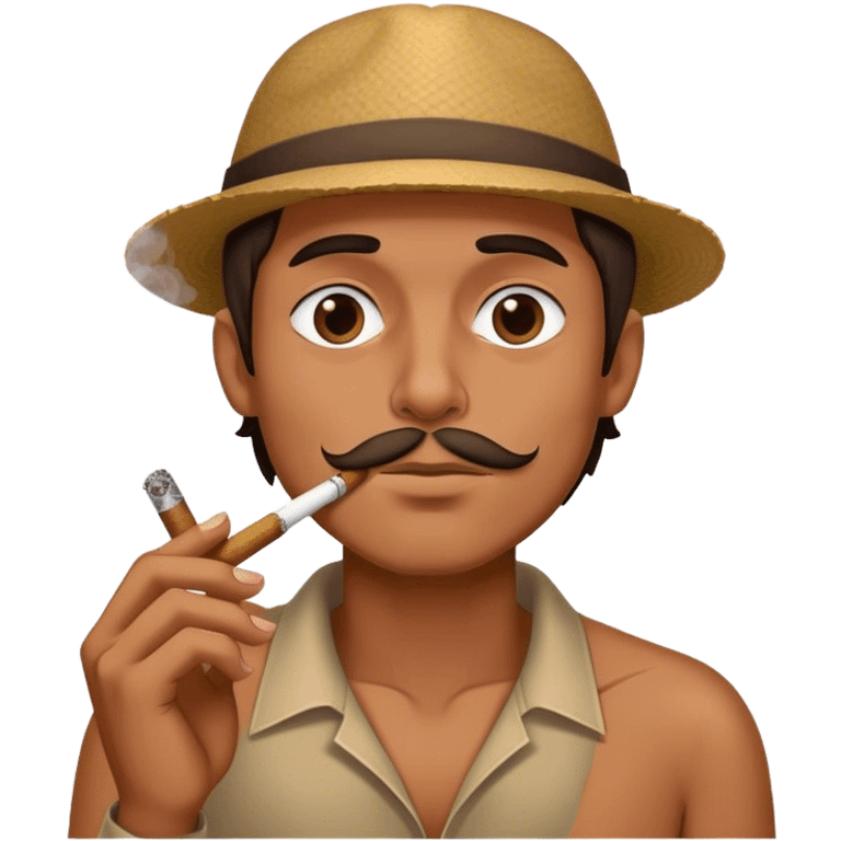 guy smoking a blunt  emoji