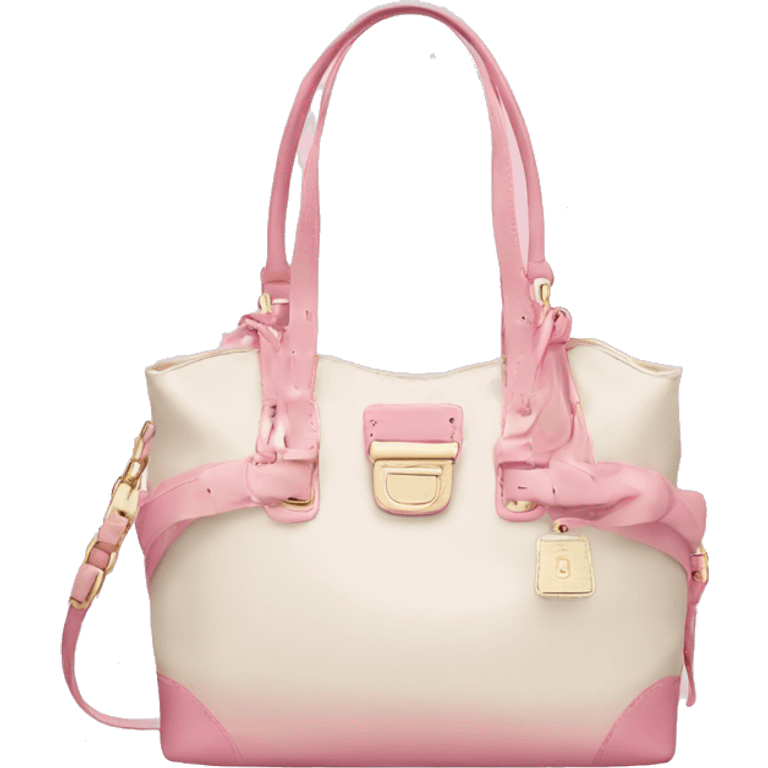 Victoria secreat bag pink and cream emoji