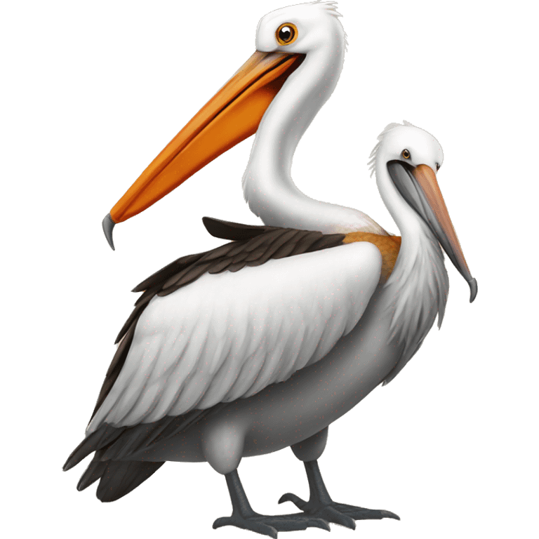 Pelican with phoenix emoji