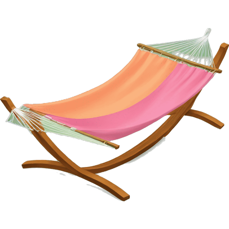 Orange and pink hammock  emoji