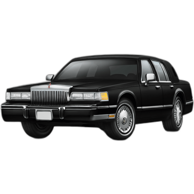 black lincoln town car 1988 emoji