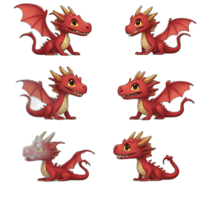 dragon cute yoga master emoji