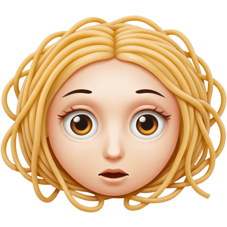 Spaghetti eyes emoji