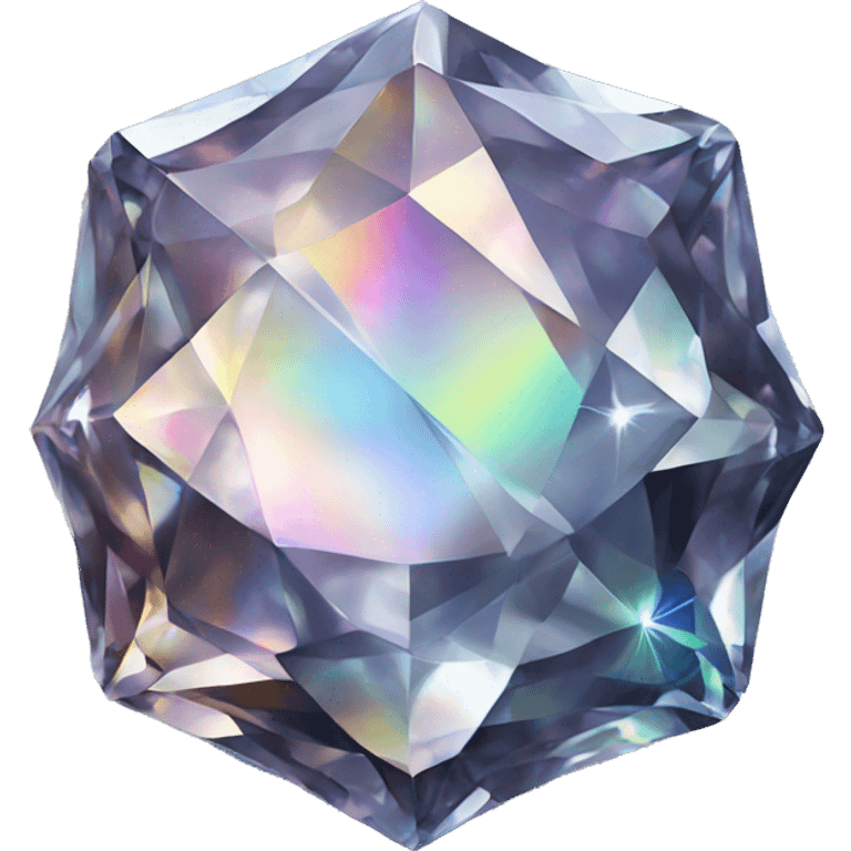 56-carat iridescent diamond crystal cluster emoji