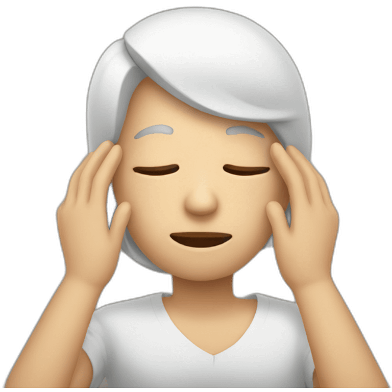 saying goodbye to a headache emoji