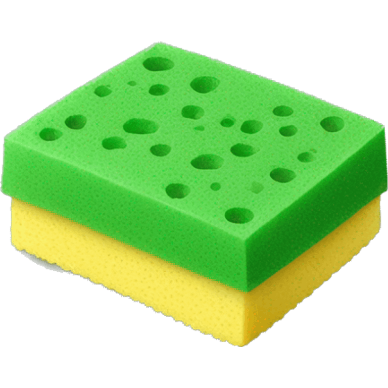 green flat square dish sponge emoji