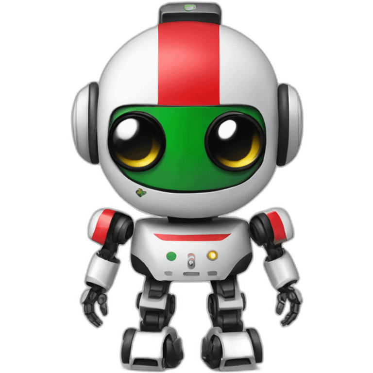 Robot in iraq flag colors emoji