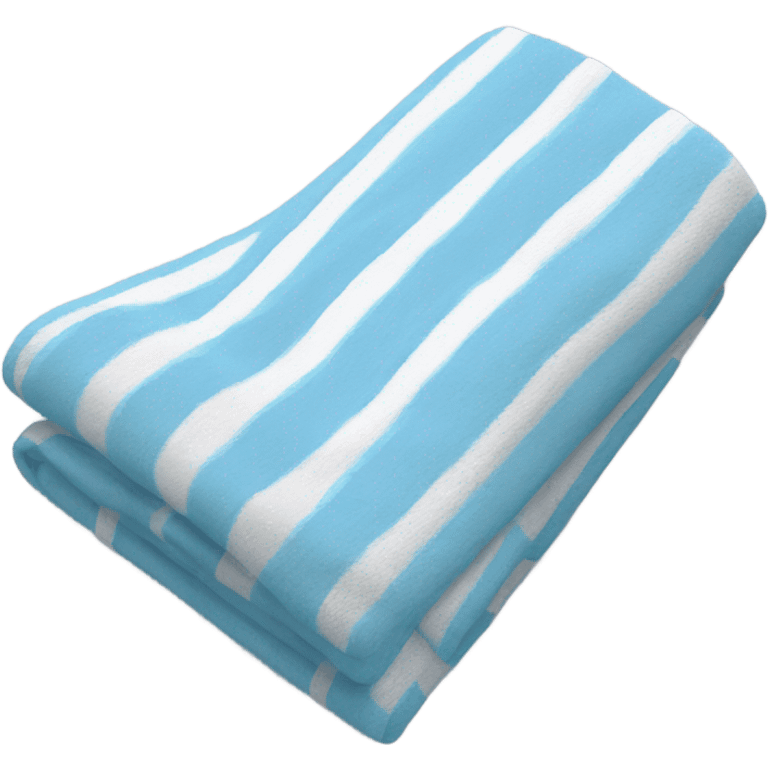 light blue and white striped towel emoji