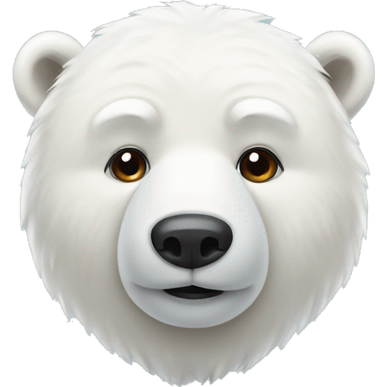 polar bear with a white bow emoji