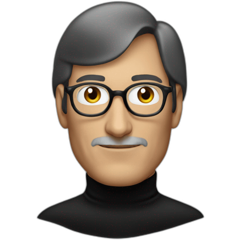 Steve jobs in a black turtle neck emoji