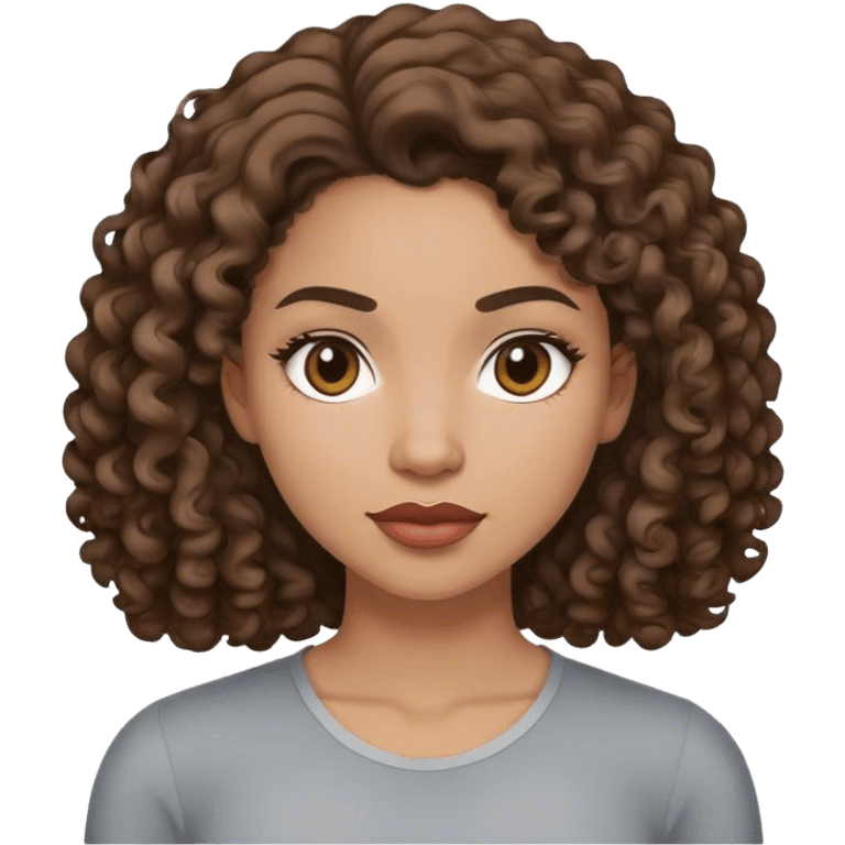 Bi-Racial white black 35 yr old girl with slight curls emoji