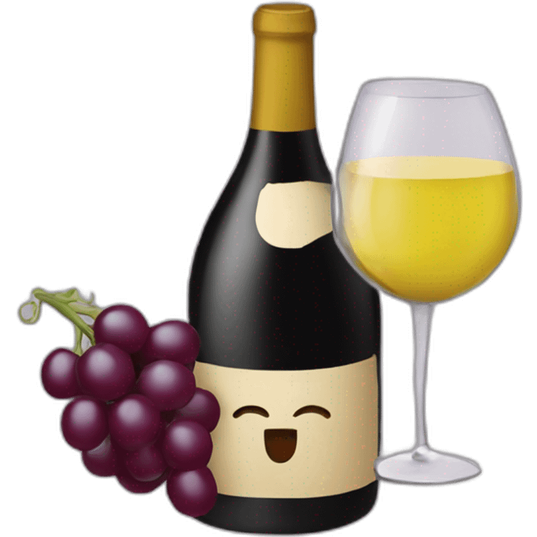 Cura bebiendo vino emoji