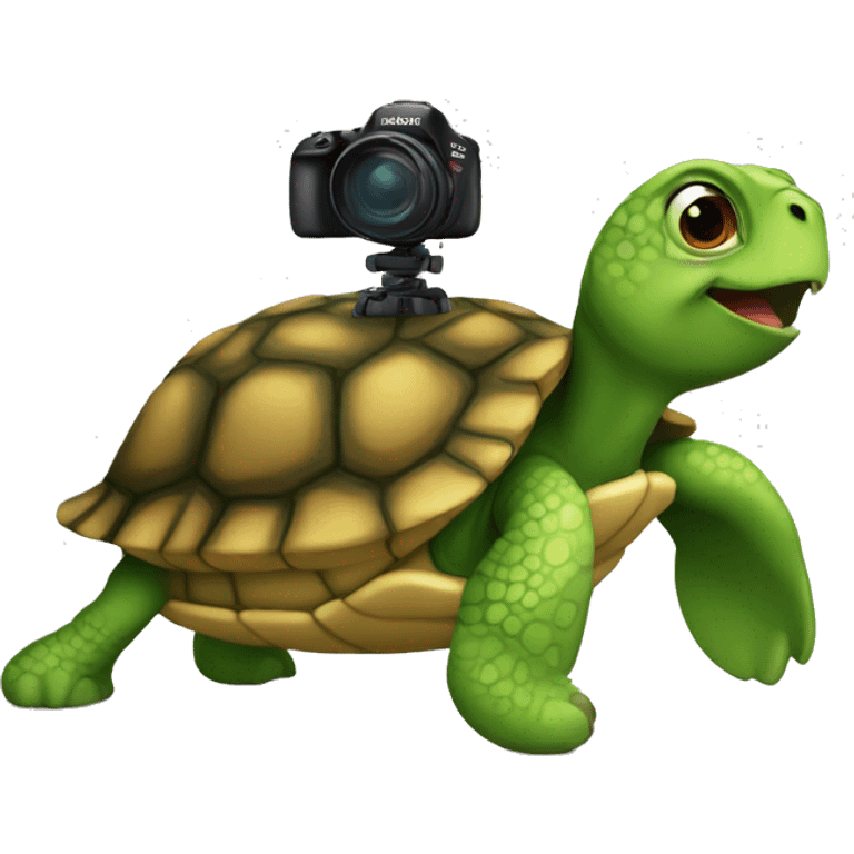 Turtle clicking photo emoji