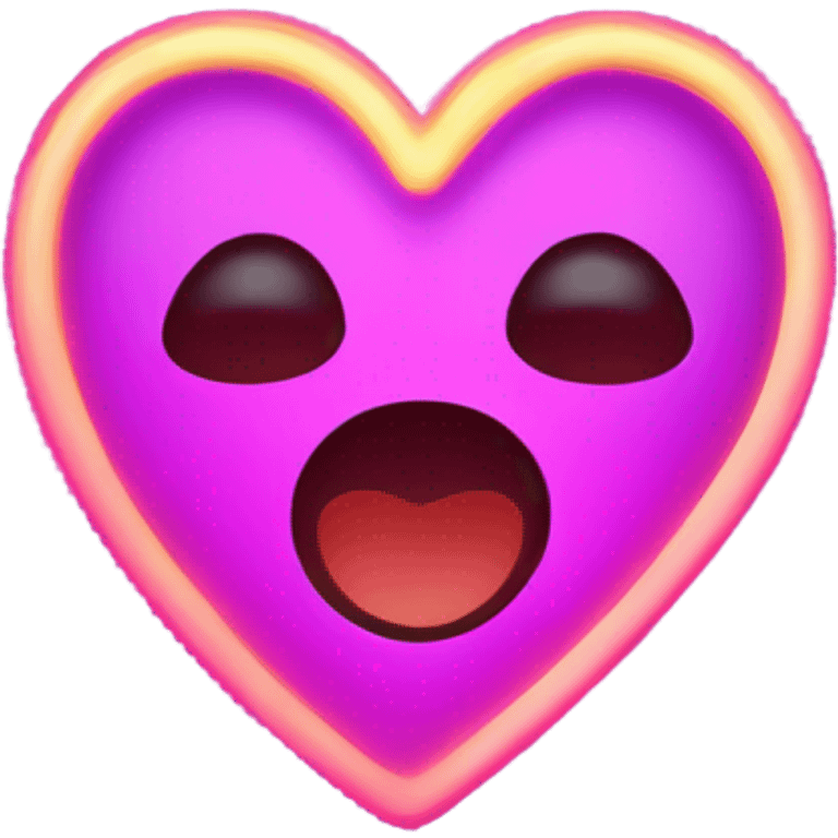 heart neon emoji