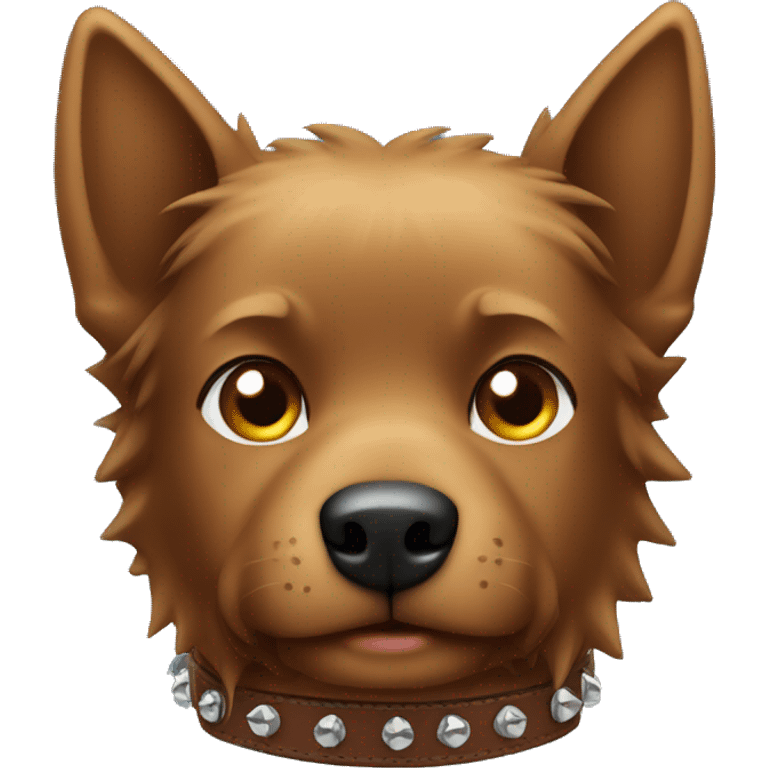 brown spiked dog collar emoji