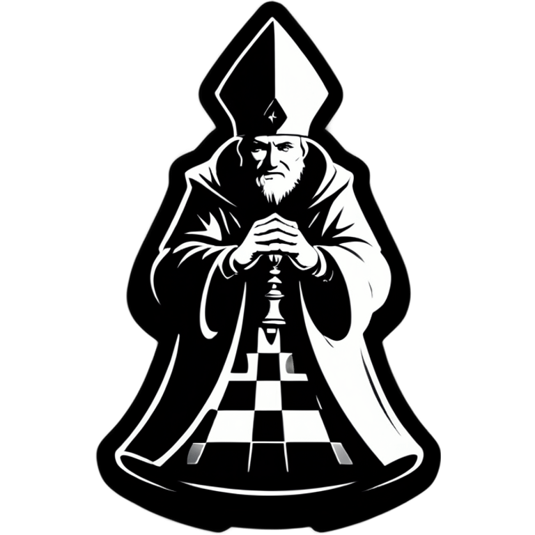 black bishop captured on a chessboard emoji