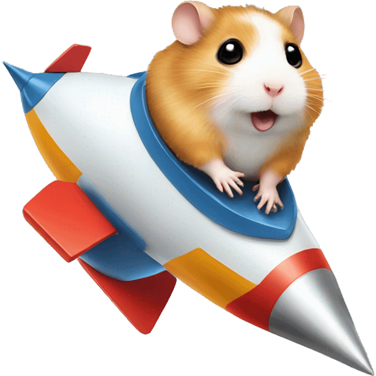 Hamster on a rocket emoji