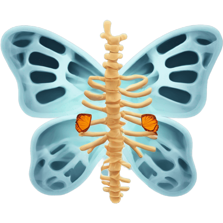 X-ray with butterfly’s in stomach emoji