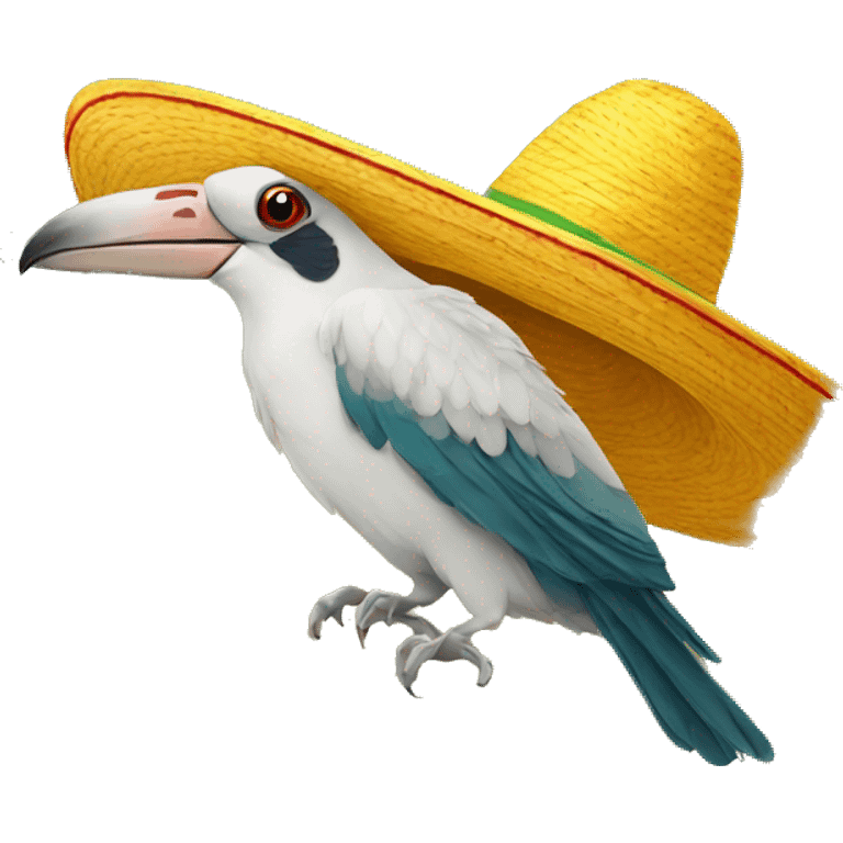 Loro con sombrero de mexico emoji