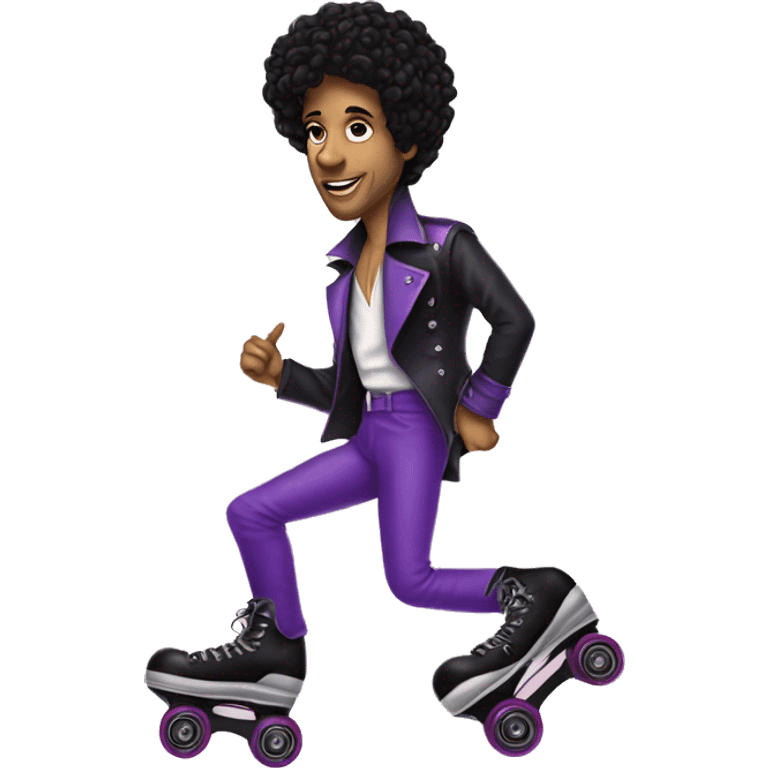 The singer prince on roller skates emoji